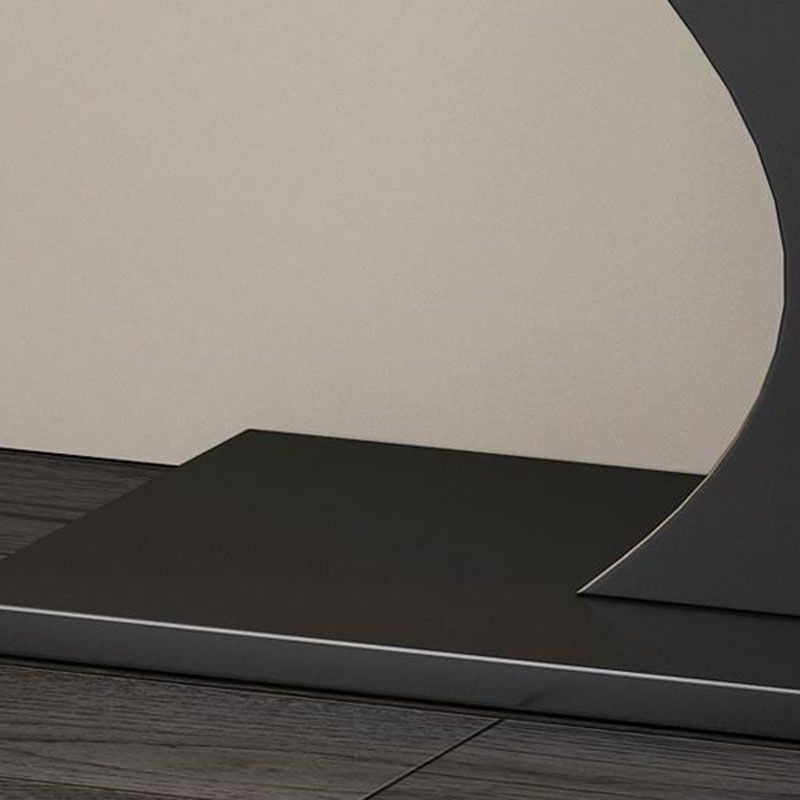 12 Inch Wide Glam Accent Table Half Moon Metal Console Table