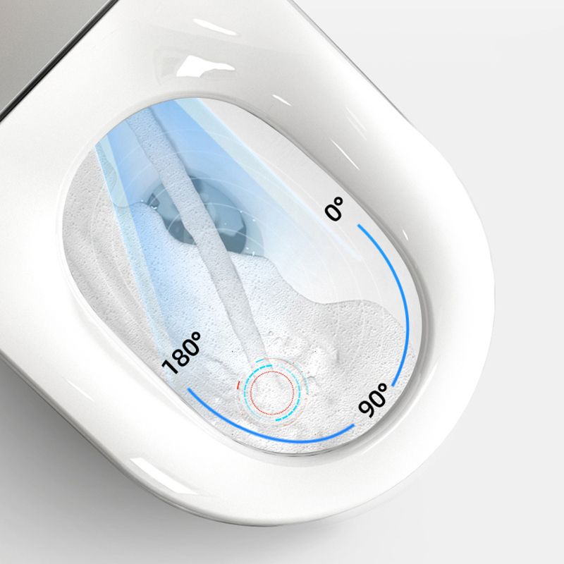 Modern Floor Mounted Flush Toilet Siphon Jet Urine Toilet with Heated Seat for Washroom