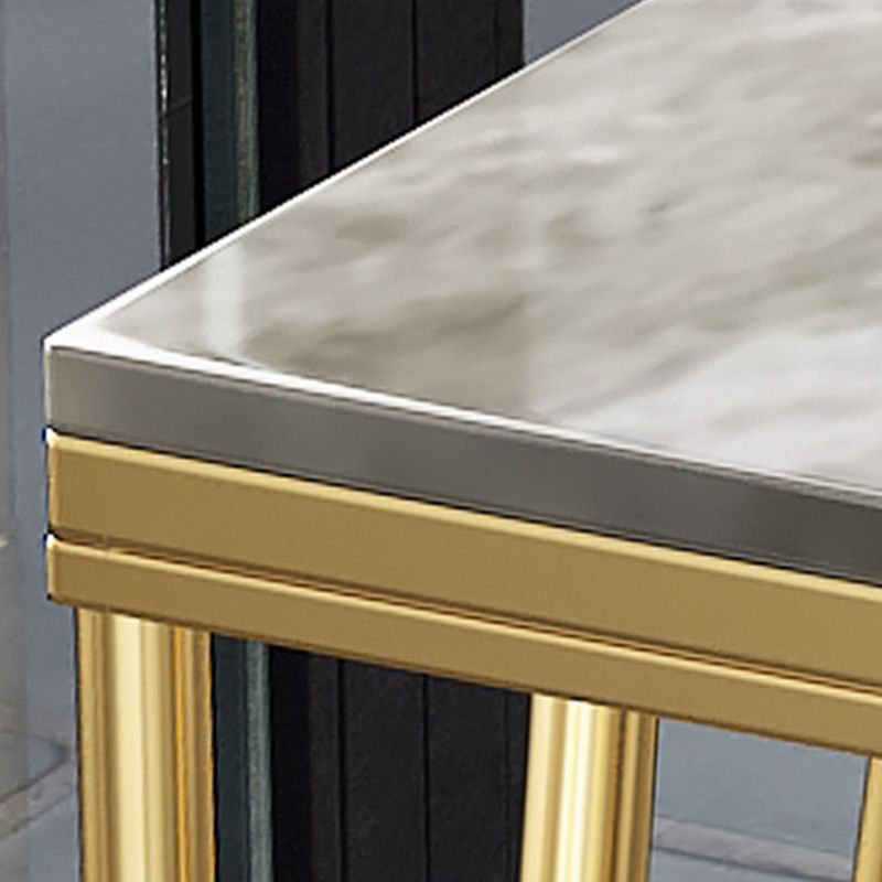 41.3-inch Marble Top Table Modern Style Bistro Pub Table with Four Legs