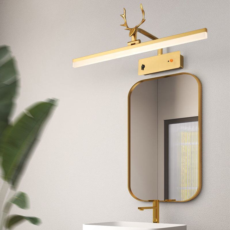 Luci di vanità contemporanea in metallo Linear Lighting 1 Light Vanity Lights
