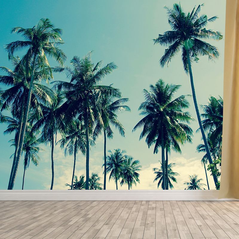 Tropical Scenery with Palm Trees Modernist Wall Decor for Gust Room Meeting Room