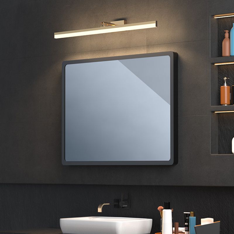 Modern Simple Mirror Front Light LED Vanity Light with Acrylic Shade for Bathroom