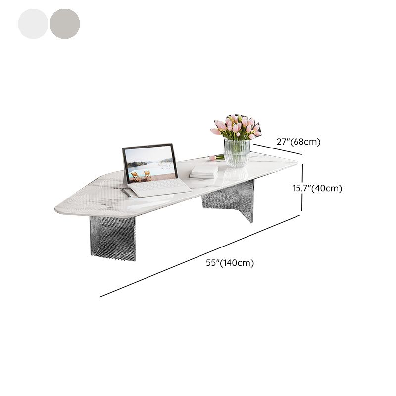 Modern Acrylic Legs Coffee Table Nesting Coffee Table Set for Living Room