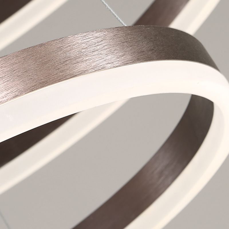 Multi-Rings Multi-Layer Modern Simple Style Metal Hanging Chandelier Lighting Fixtures