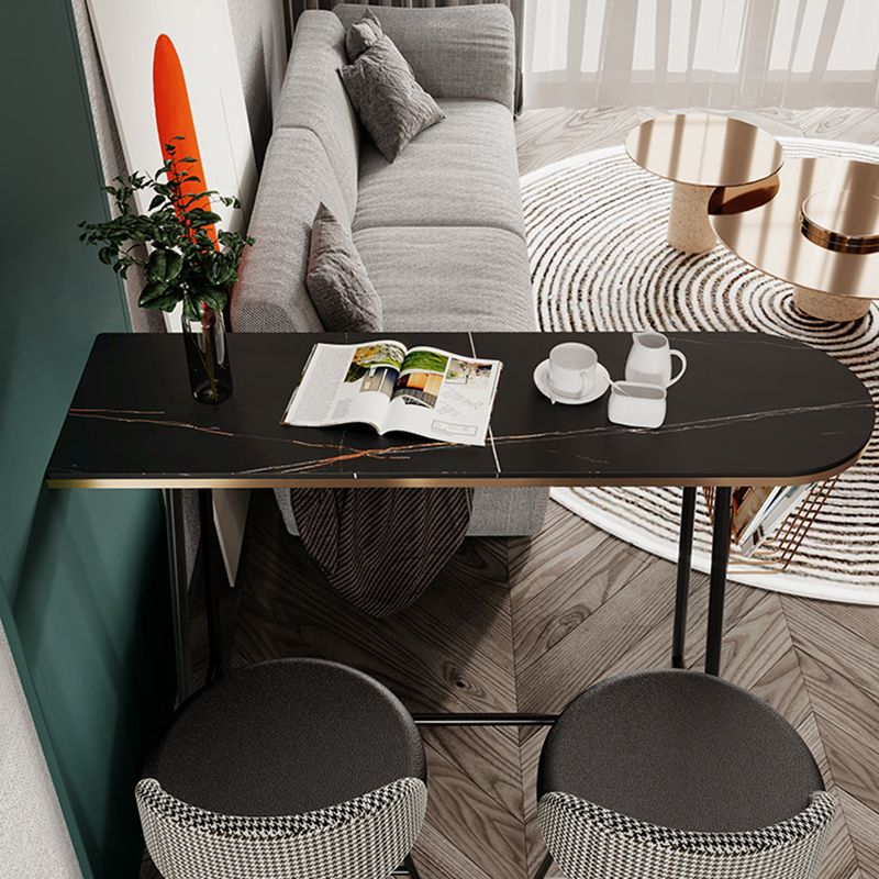 1/2/3 Pieces Irregular Shape Pub Table Set Modern Sintered Stone Top Bistro Table Set