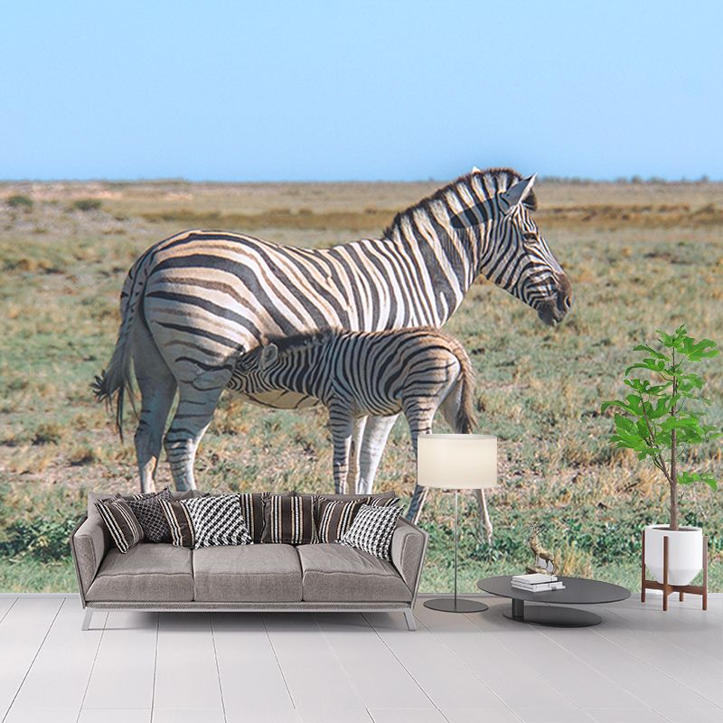 Contemporary Style Wild Animal Mural Horizontal Photography Sleeping Room Wall Mural