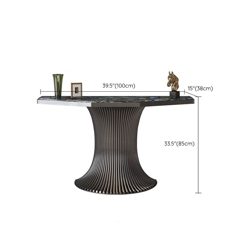 Glam Free Form Accent Table with Stainless Steel Bracket for Hall
