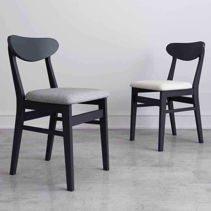 Sillas de comedor estilo moderno Sillas de cocina sin brazos con patas de madera