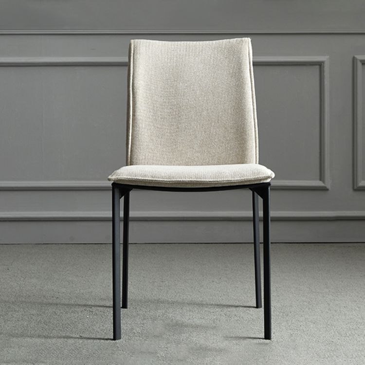 Silla de comedor de estilo moderno, sillas laterales sin brazos de comedor de metal para cocina