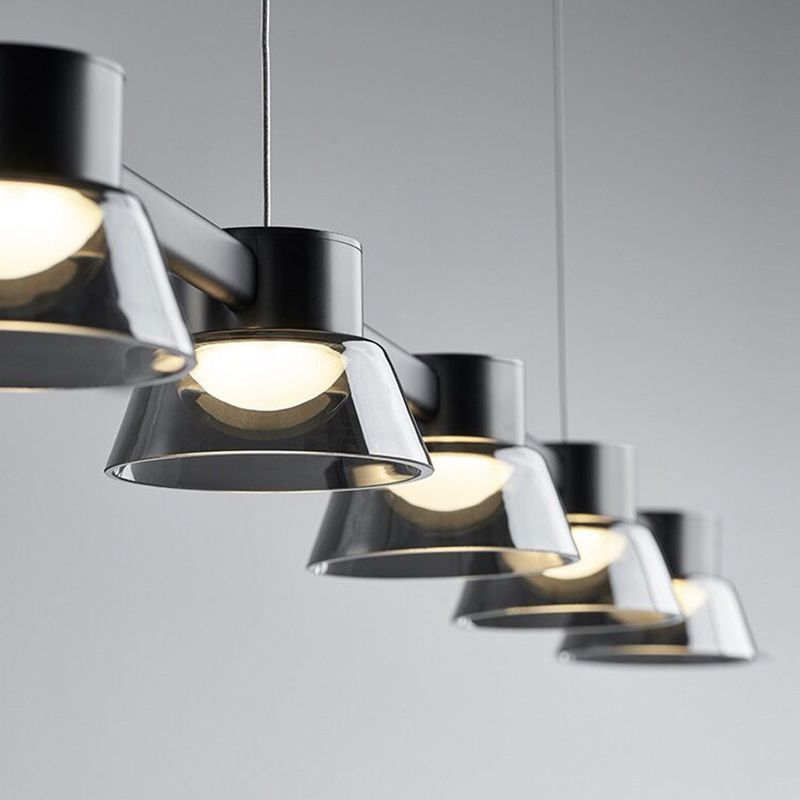 Modern Glass Island Lighting Fixture Creative LED Pendant Light for Dining Room
