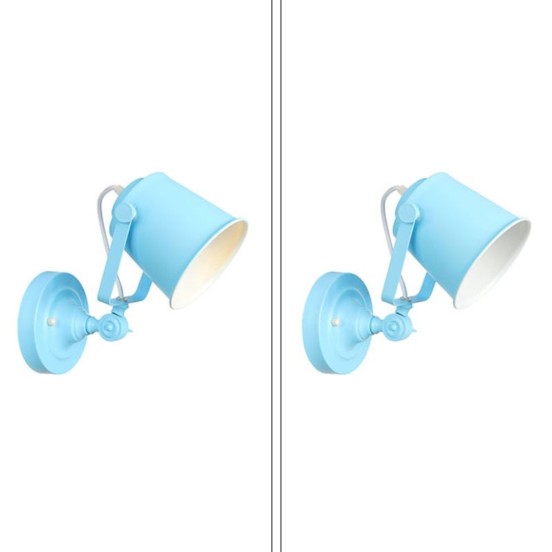 Simplicidad moderna Estilo de la lámpara de pared de macarrones Mango Diseño ajustable Ajuste de metal Luz de metal para dormitorio