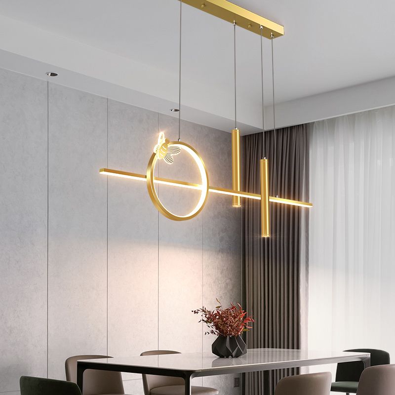 Contemporary Style Linear Island Lighting Metal Island Lighting Fixtures