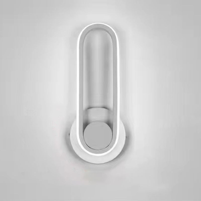 Moderne beknopte LED Roteerbare wand SCONCE Smeedijzeren langwerpige wandlampje met siliconen schaduw