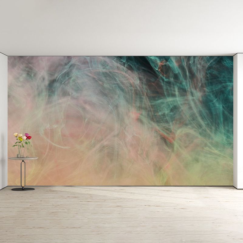 Modern Style Ink Fusion Mural Mildew Resistant Wall Covering for Bedroom Decor