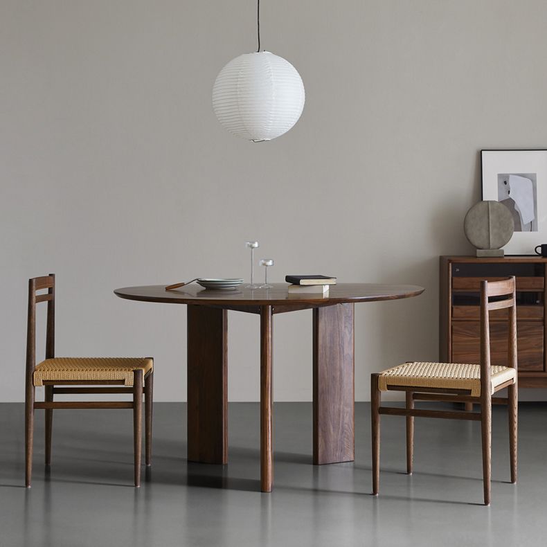 Dinner Kitchen Table Dining Room Round Wood Top Dining Table