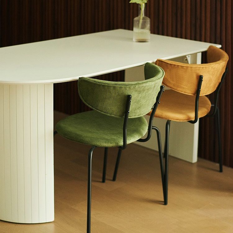 Sintered Stone and Ash Wood White Table Modern Dining Table with Double Pedestal