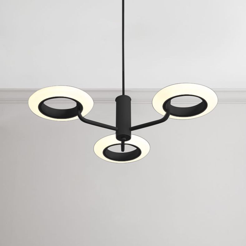 Kit de lampe suspendue à beignet noir / blanc / marron