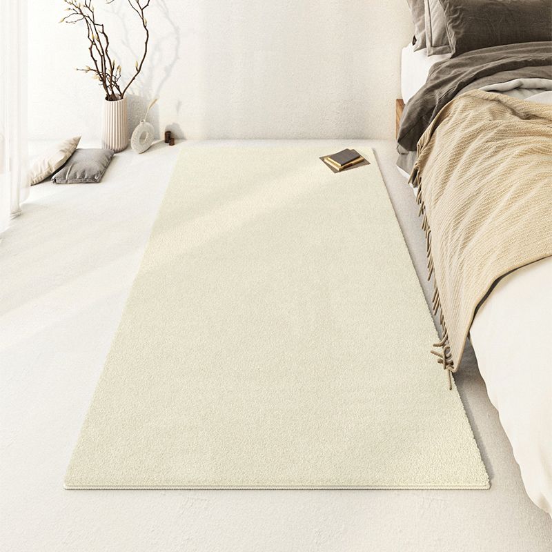 Grey Modern Carpet Blended Solid Color Carpet Washable Carpet for Living Room