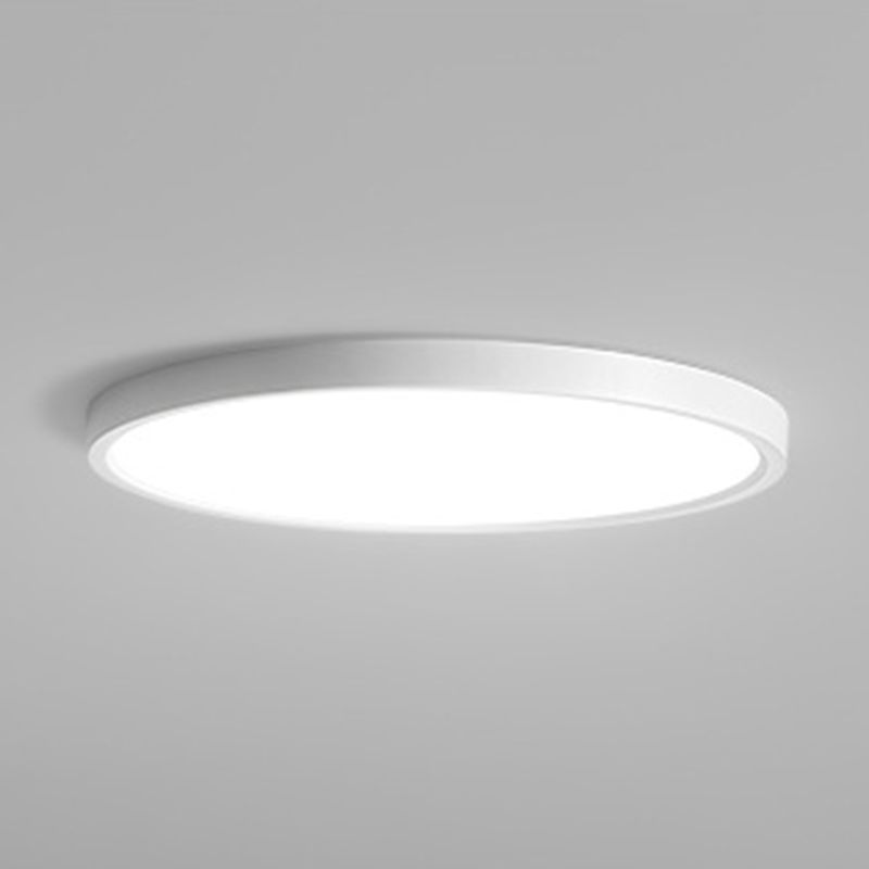 Round Ceiling Light Acrylic Simplicity LED Flush Mount Ceiling Lamp Fixture in White