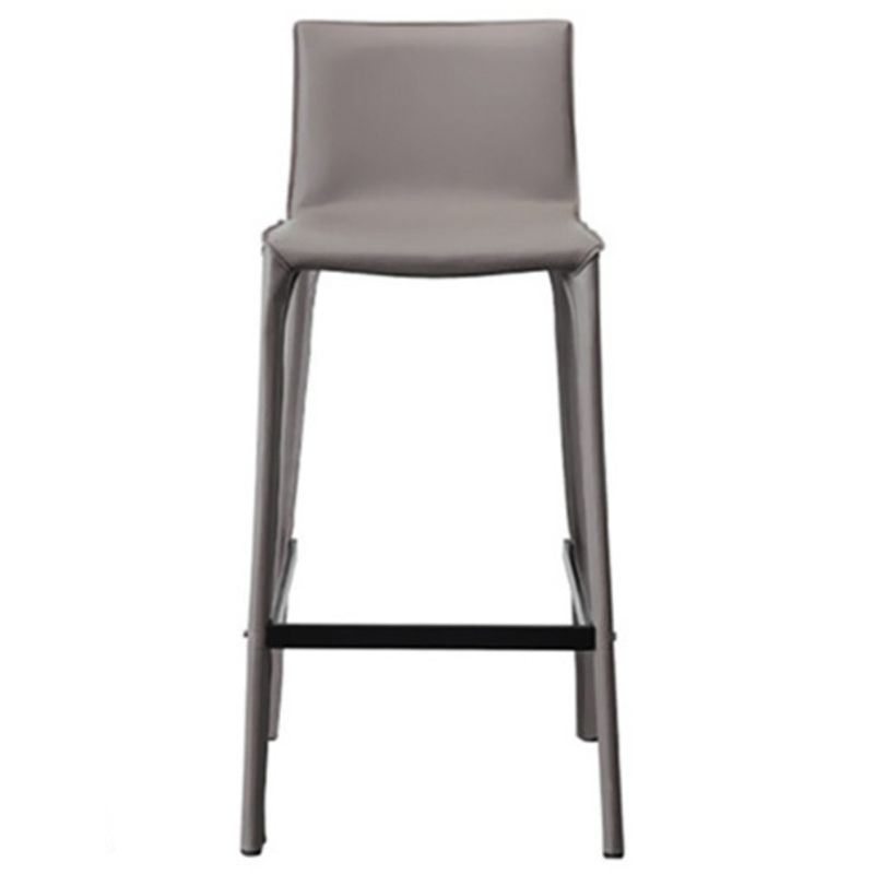 Contemporary Metal Counter Height Stools with Low Back Bar Stool