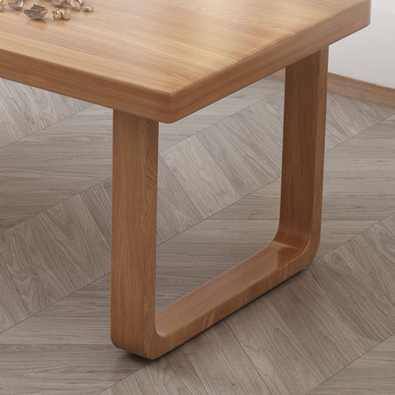 Simplicity Rectangle Dining Table Natural Pine Solid Wood Sled Base Table