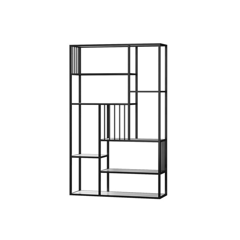 Antique Finish Shelf Bookcase Metal Etagere Bookshelf with Shelves