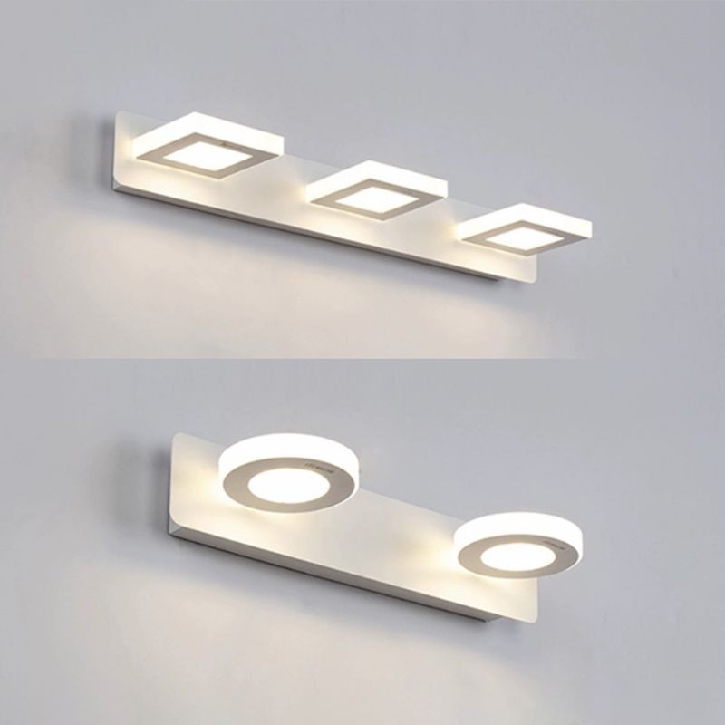 Postmodern Metal tocador Ligero blanco Multi luces LED Mirror Light para baño