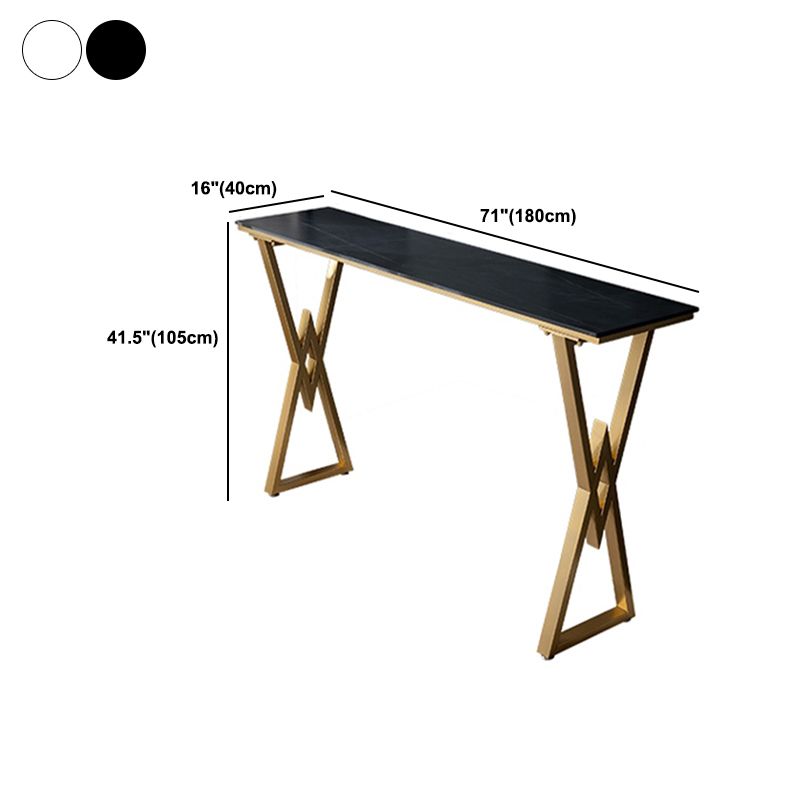 Glam 1/2/3 Pieces Sintered Stone Bar Table Set Rectangular Counter Set for Home Use