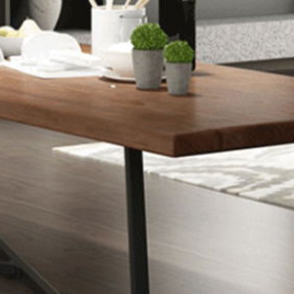 Industrial Rectangle Wooden Table Set 1/2/7 Pieces Dining Set for Kitchen