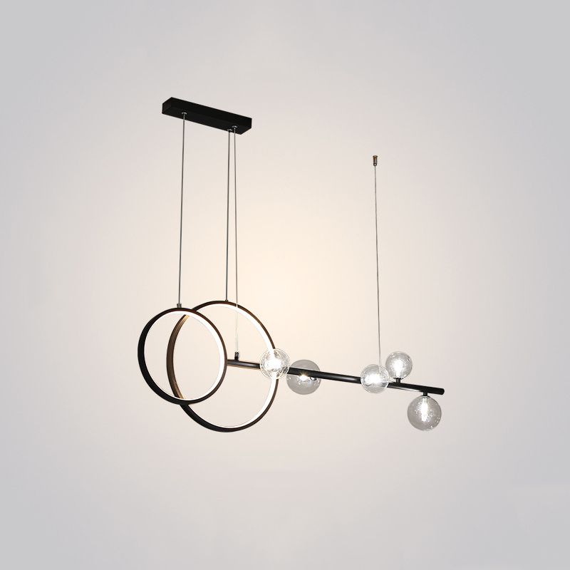 Modern Lighting Chandelier Linear Island Lighting Hanging Island Lights Glass Island Pendants