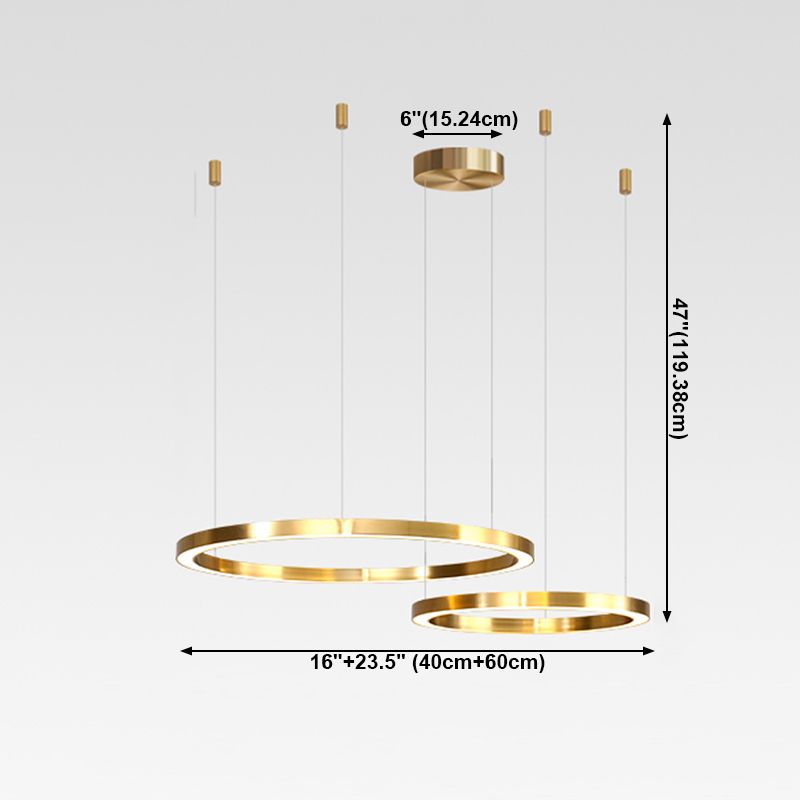 Modern Aluminum Chandelier Light Fixtures Multi-Tier Hanging Pendant Lights for Living Room