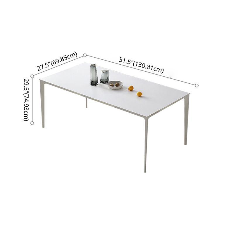 Dining Set Contemporary with Sintered Stone Dining Table and Upholstered Chairs
