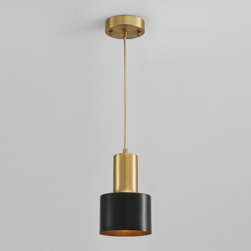 Shade Metal Hanging Pendant Light Minimalist Style Down Lighting Pendant for Bedroom