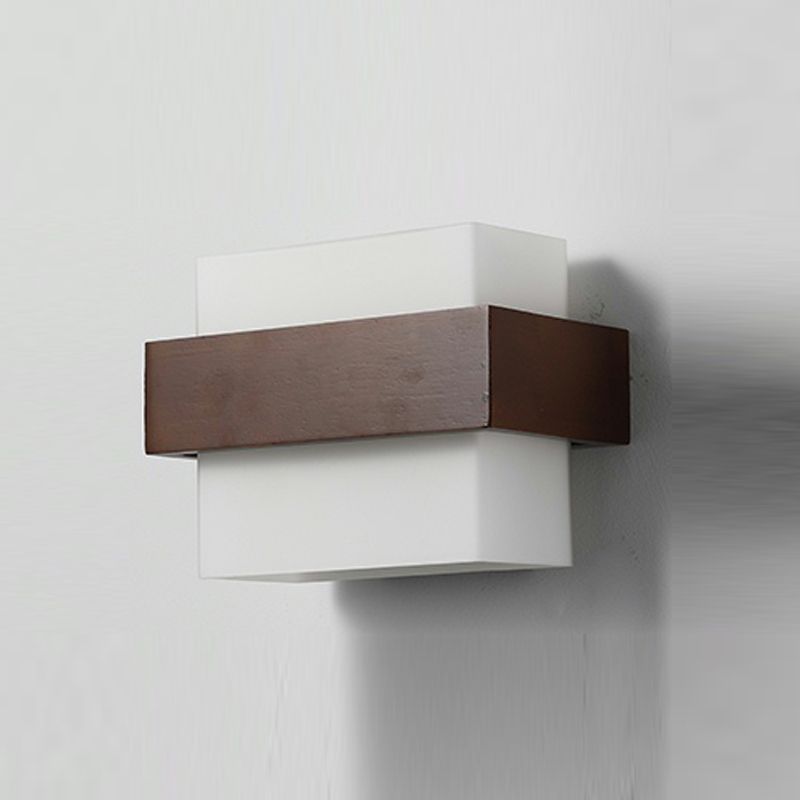 Nordic Wall Mount Lamp Modern Style Wooden Wall Sconce Light for Living Room