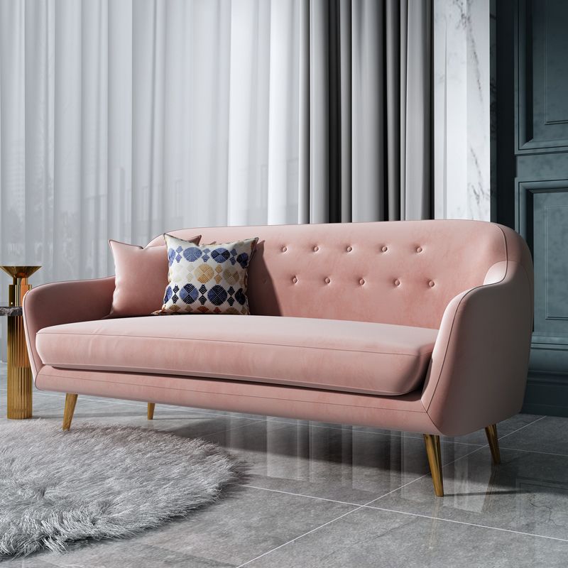 Modern Flared Arm Sofa with Tufted Back for Apartment 32.28" H