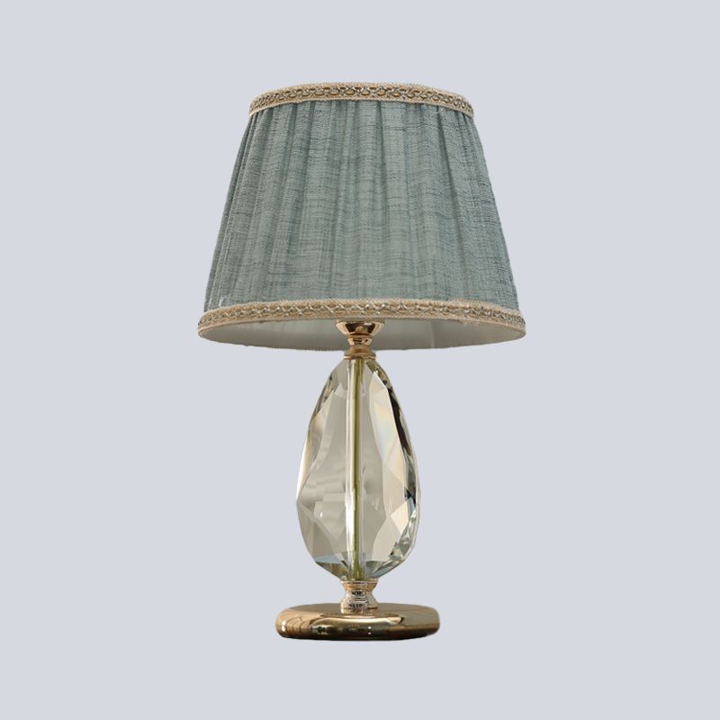 Lampada da lettura Modernismo con illuminazione a goccia di cristallo tagliata a mano 1 lampadina in azzurro