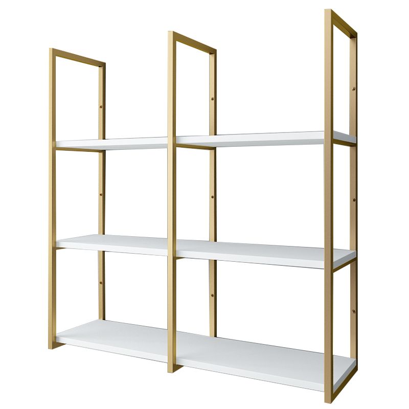 Etagere Bookcase with Wall Mounted Shelves Metal Bookshelf for Home Office