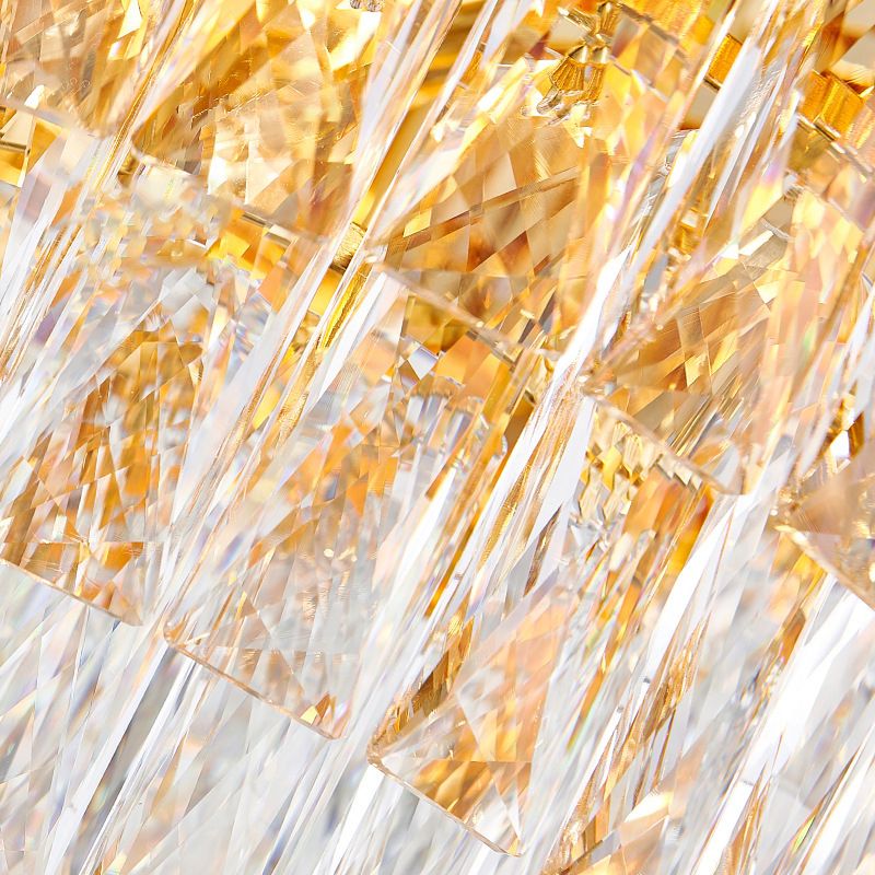 Luz de techo colgante de Golden Square con lámpara de lámpara de lámpara de luces de luces de cristal, 16 "/19.5" /23.5 "