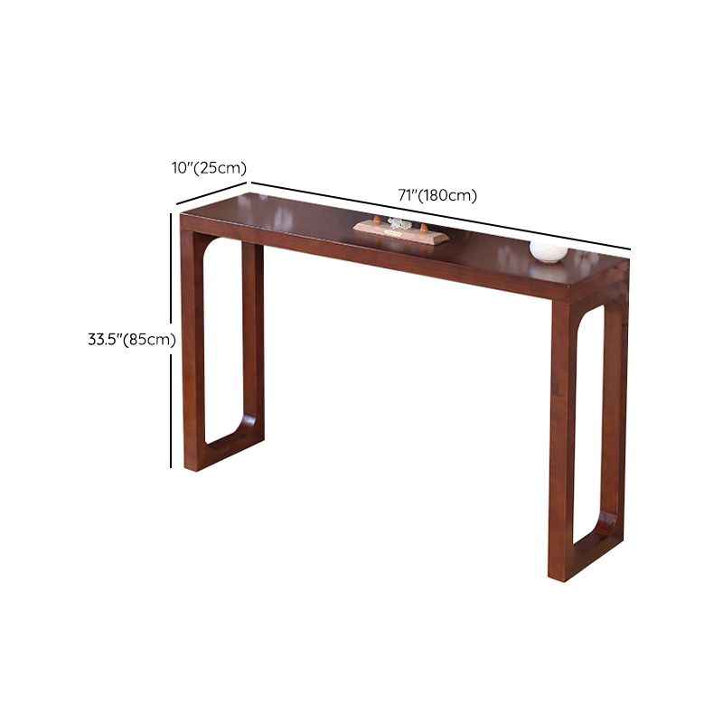 Mid-Century Modern Rectangle Console Accent Table Antique Finish Console Sofa Table