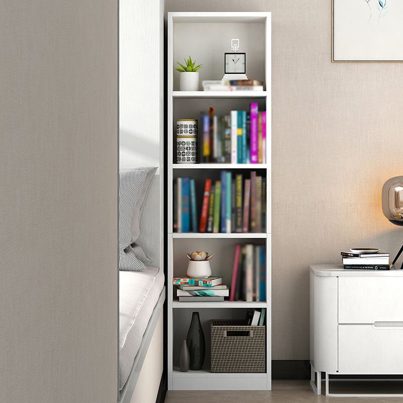 Modern Style Bookcase Closed Back Rectangular Shelf Bookcase for Study Room
