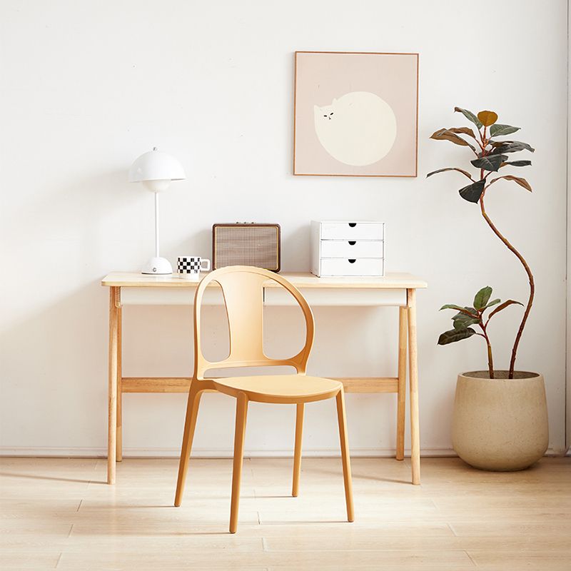 Dining Room Plastic Dining Chair Contemporary Stacking Side Chair