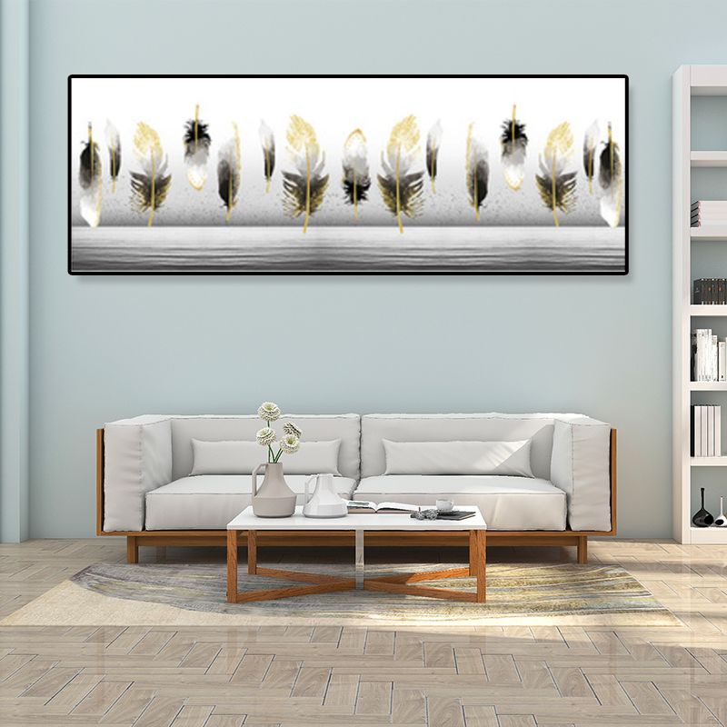 Textured Still Life Drawing Wall Art Canvas Nordic Style Wall Decor for Living Room