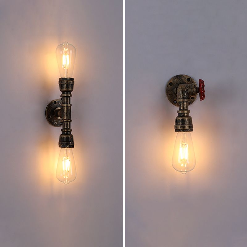 Industrielle Leitungsschatten-Wandmontage licht schmiedeeiseisernder Wandleuchte für Bar