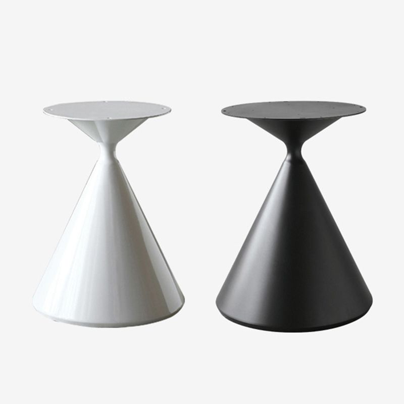 Modern Stone Pedestal Dining Table Matte Finish Round Table for Kitchen