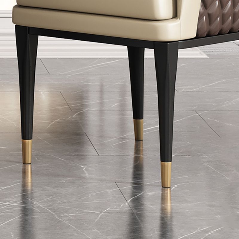 Luxury Style Metal Chair Solid Back Dining Kitchen Arm Chair for Dining Room