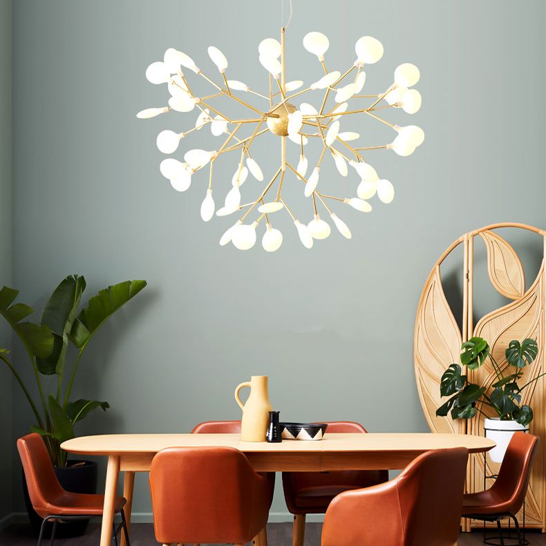 Zweig Form Kronleuchter moderner Glühen Kronleuchter Licht in Gold für Wohnzimmer