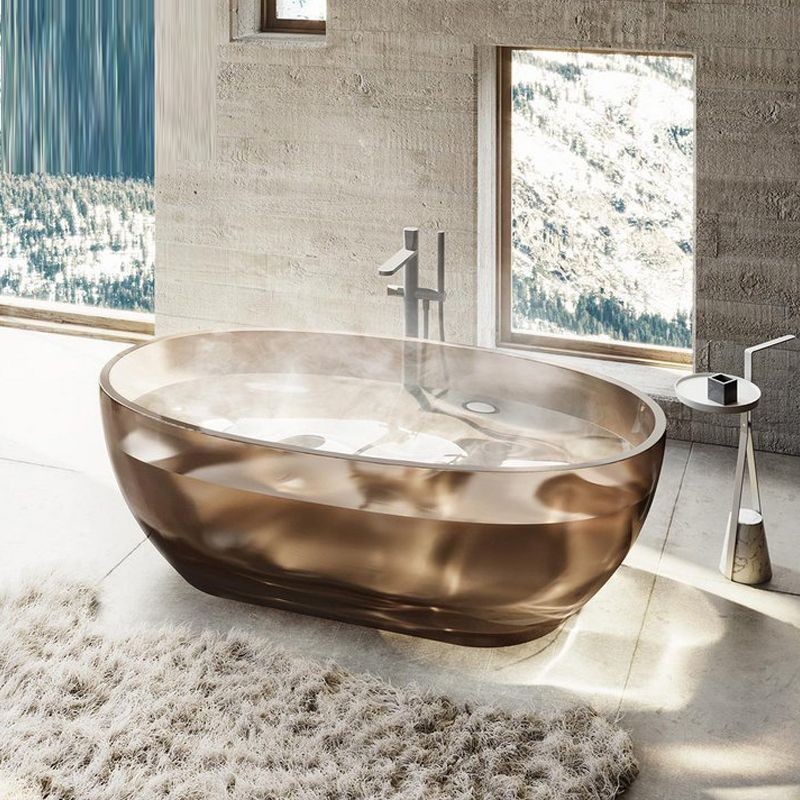 Soaking Back to Wall Bathtub Antique Finish Freestanding Bath Tub