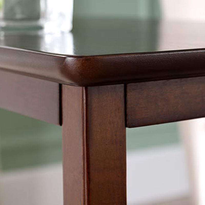 Modern Style Cocktail Table Rubber Wood Square Wood/walnut/black Coffee Table