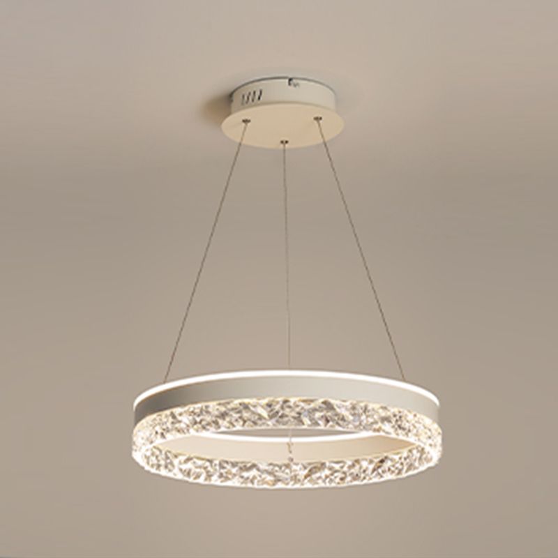 Circle Shape Metal Pendant Light Fixture Modern Style Single Light Hanging Light Fixture