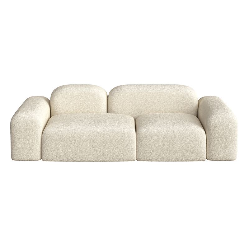 Wool Tight Back Sofa 39.37"W * 25.59" H in White for Living Room